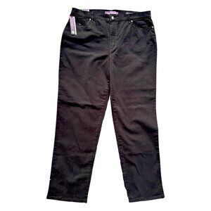Gloria Vanderbilt Amanda Womens Size 18 Average Slimming Jean Heritage Fit Black